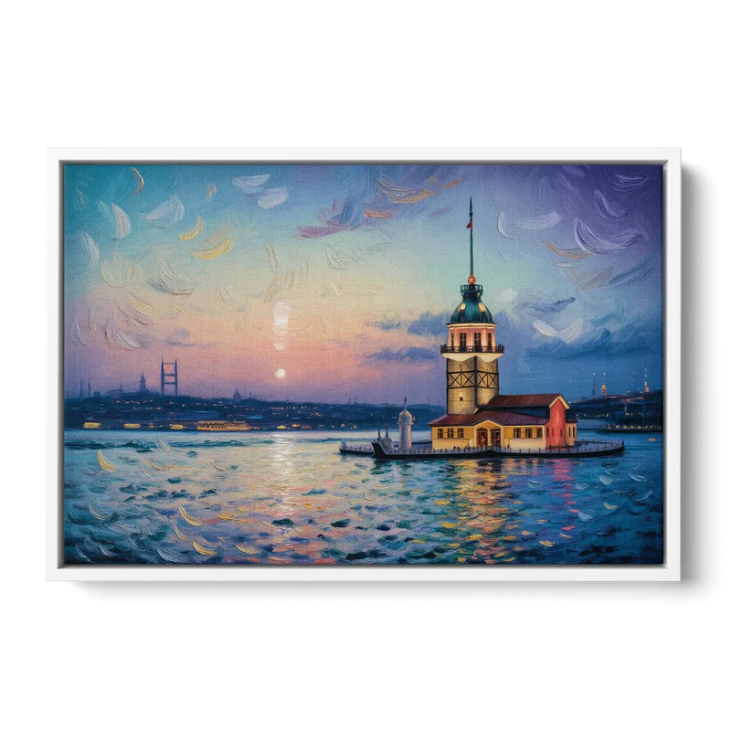 Maiden's Tower Mystery Front - White Canvas Wall Art