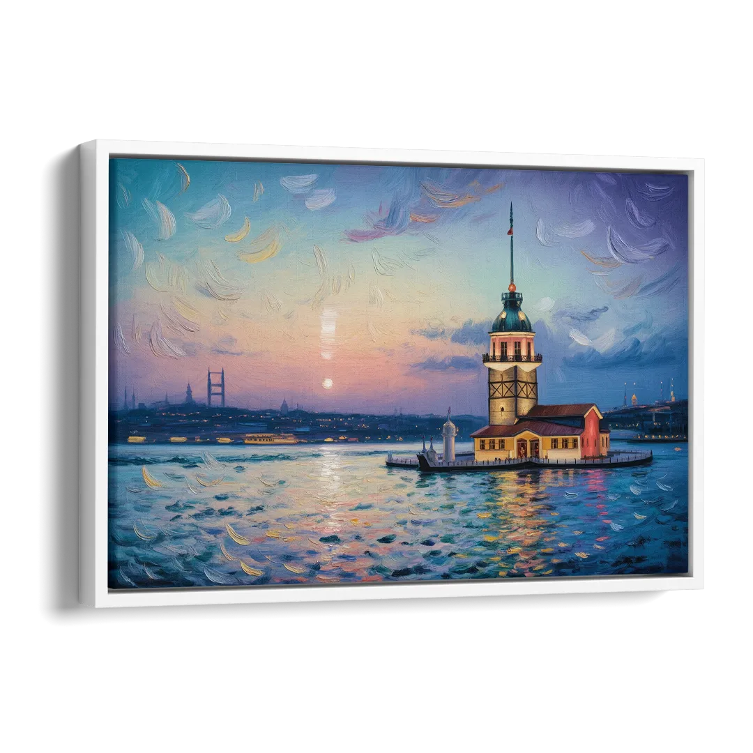 Maiden's Tower Mystery Side - White Canvas Wall Art