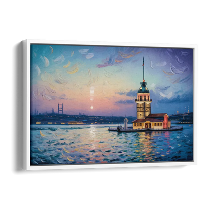 Maiden's Tower Mystery Side - White Canvas Wall Art