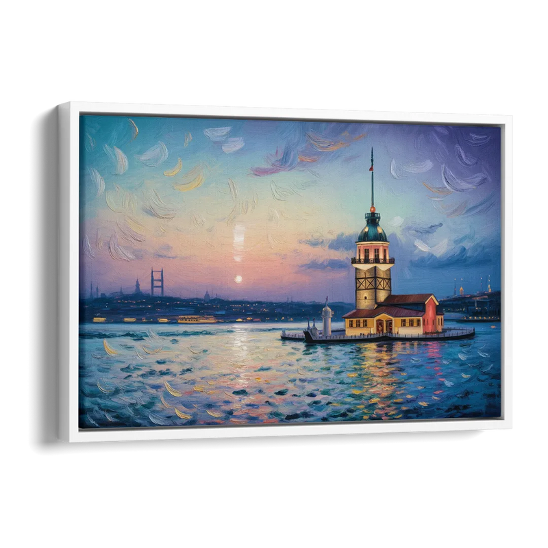 Maiden's Tower Mystery Side - White Canvas Wall Art