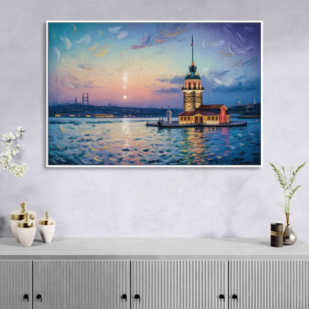 Maiden's Tower Mystery Sitting Room - White Canvas Wall Art