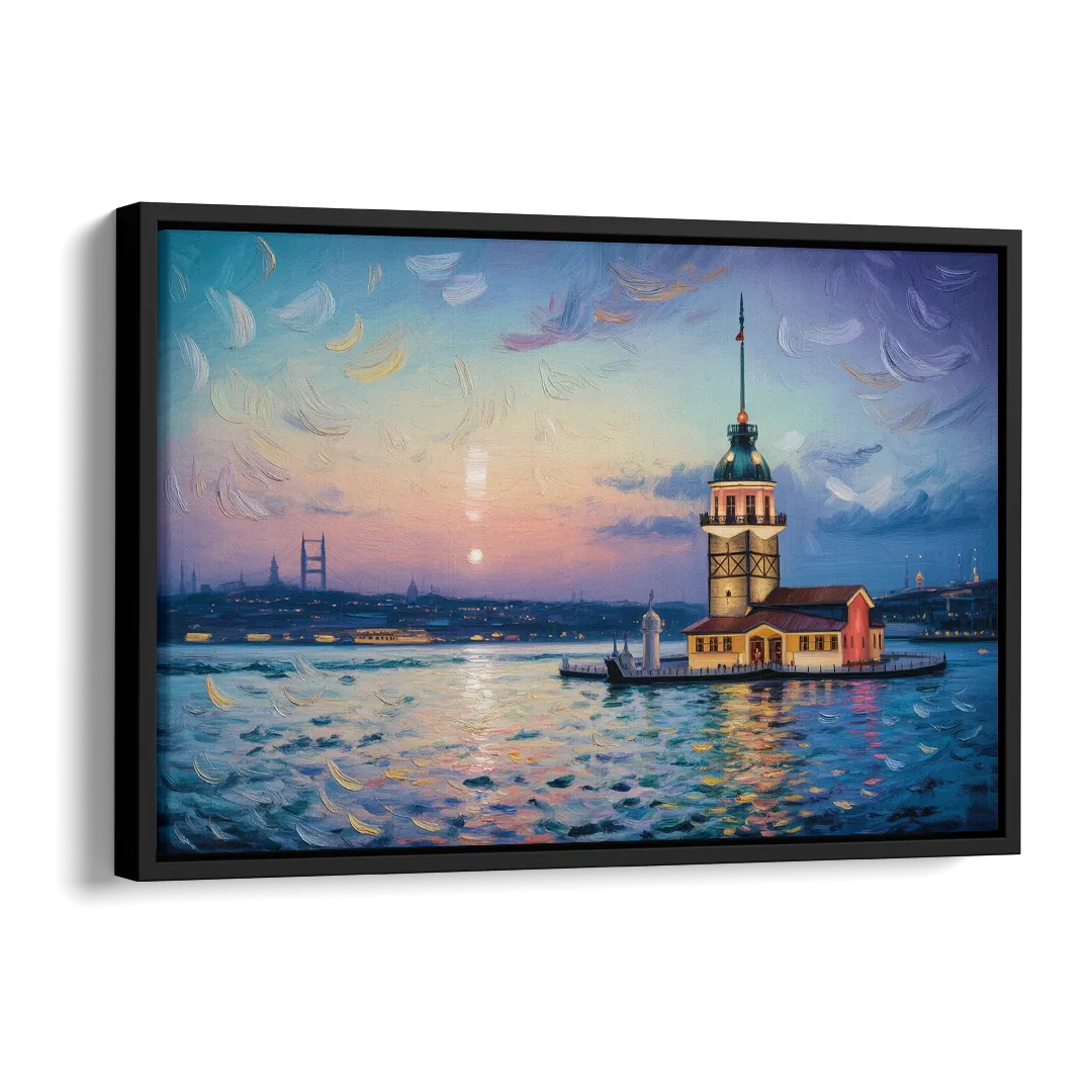 Maiden's Tower Mystery Side - Black Canvas Wall Art