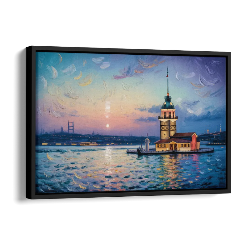 Maiden's Tower Mystery Side - Black Canvas Wall Art