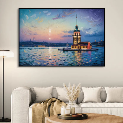 Maiden's Tower Mystery Sitting Room - Black Canvas Wall Art