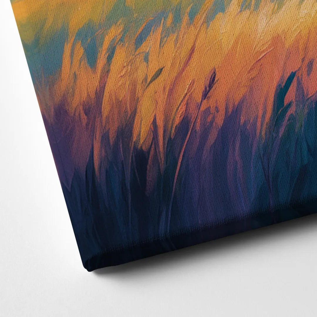 Majestic Buffalo Silhouette Canvas Close Up
