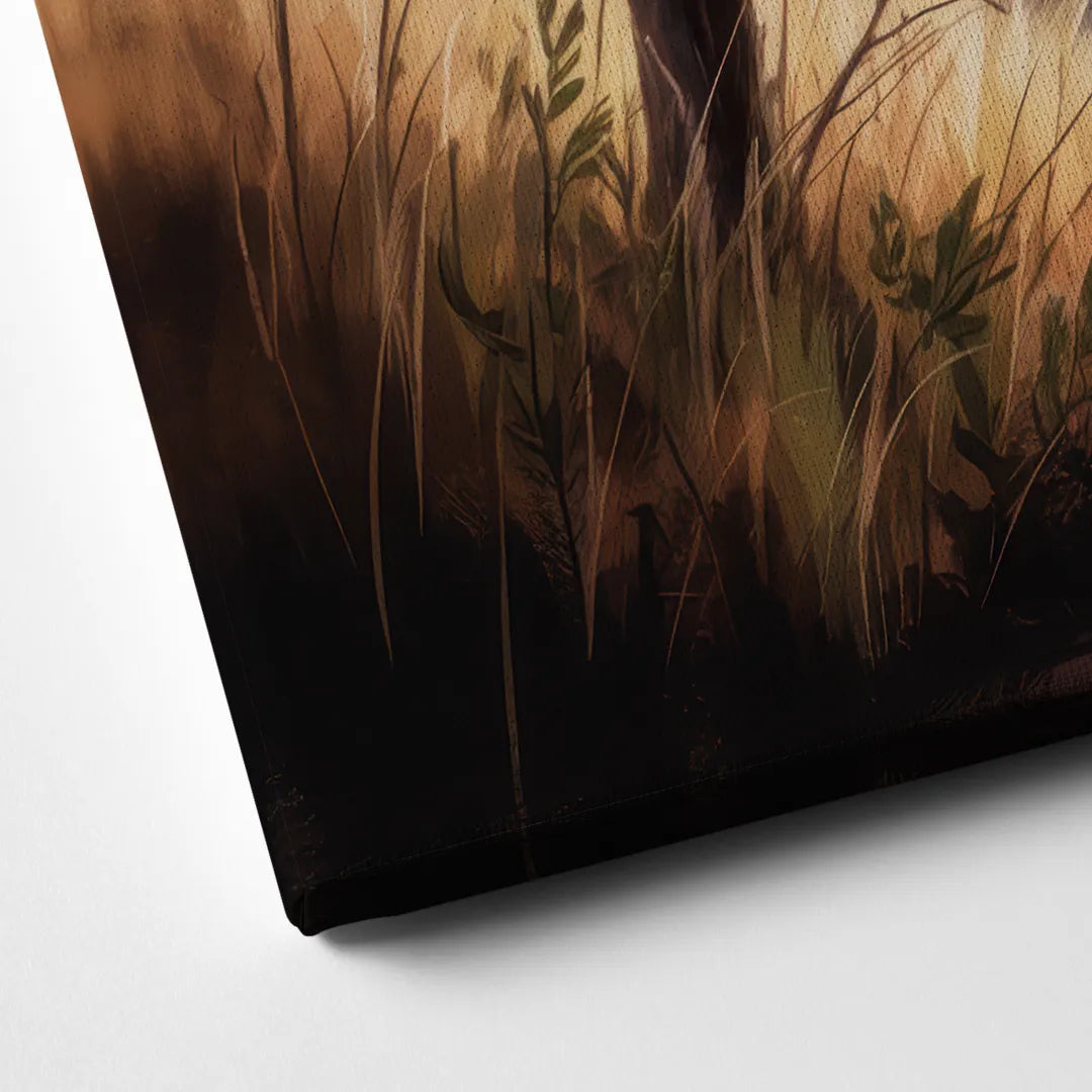 Majestic Elephant Charge Canvas Close Up
