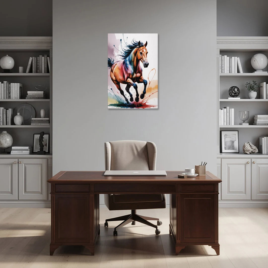 Majestic Galloping Horse - Canvas Wall Art - Office - 24x36