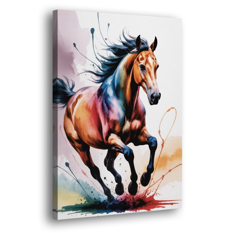 Majestic Galloping Horse - Canvas Wall Art - Side