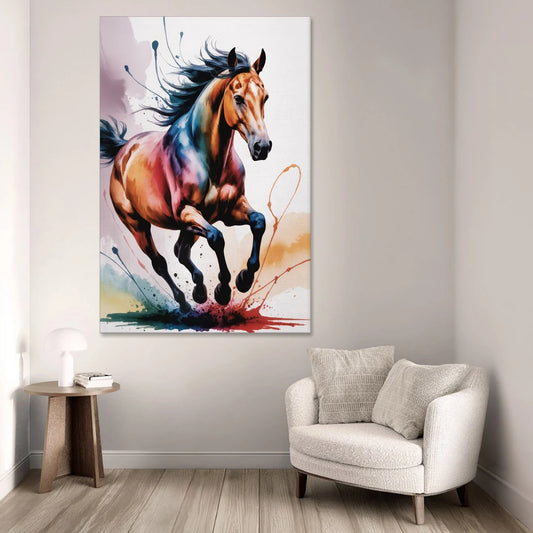 Majestic Galloping Horse - Canvas Wall Art - Sofa - 40x60
