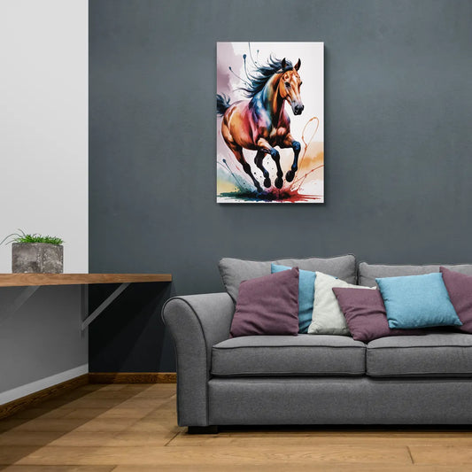 Majestic Galloping Horse - Canvas Wall Art Living Room