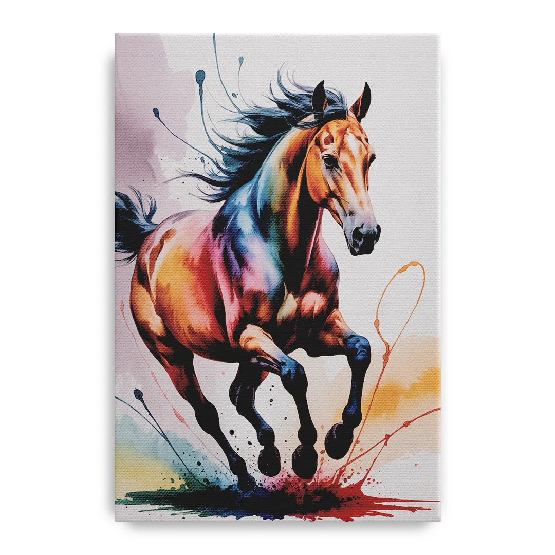 Majestic Galloping Horse Front - Canvas Wall Art