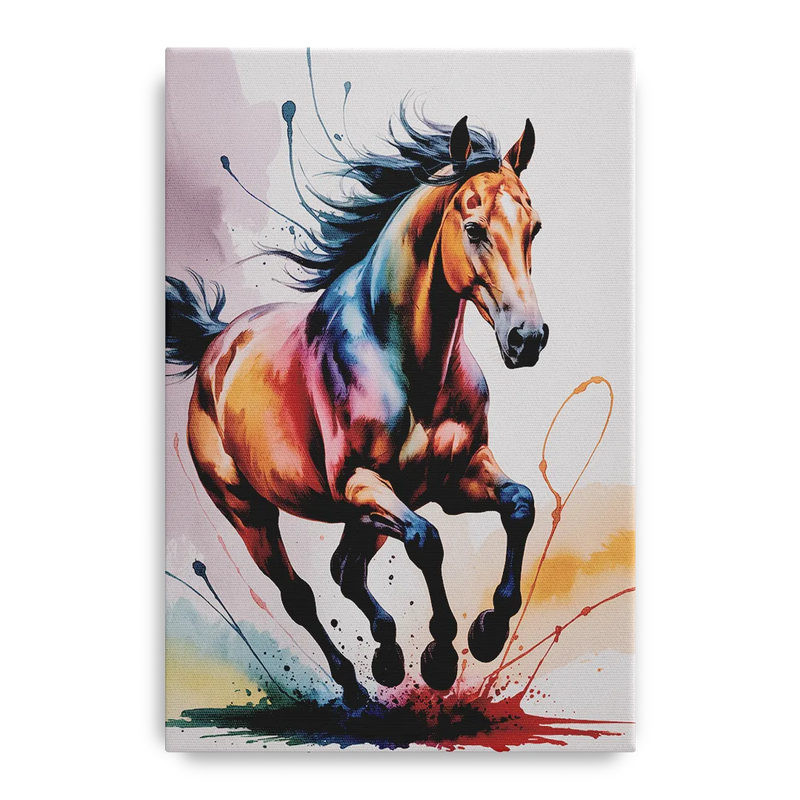 Majestic Galloping Horse Front - Canvas Wall Art