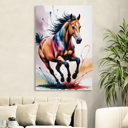 Majestic Galloping Horse Sitting Room - Canvas Wall Art