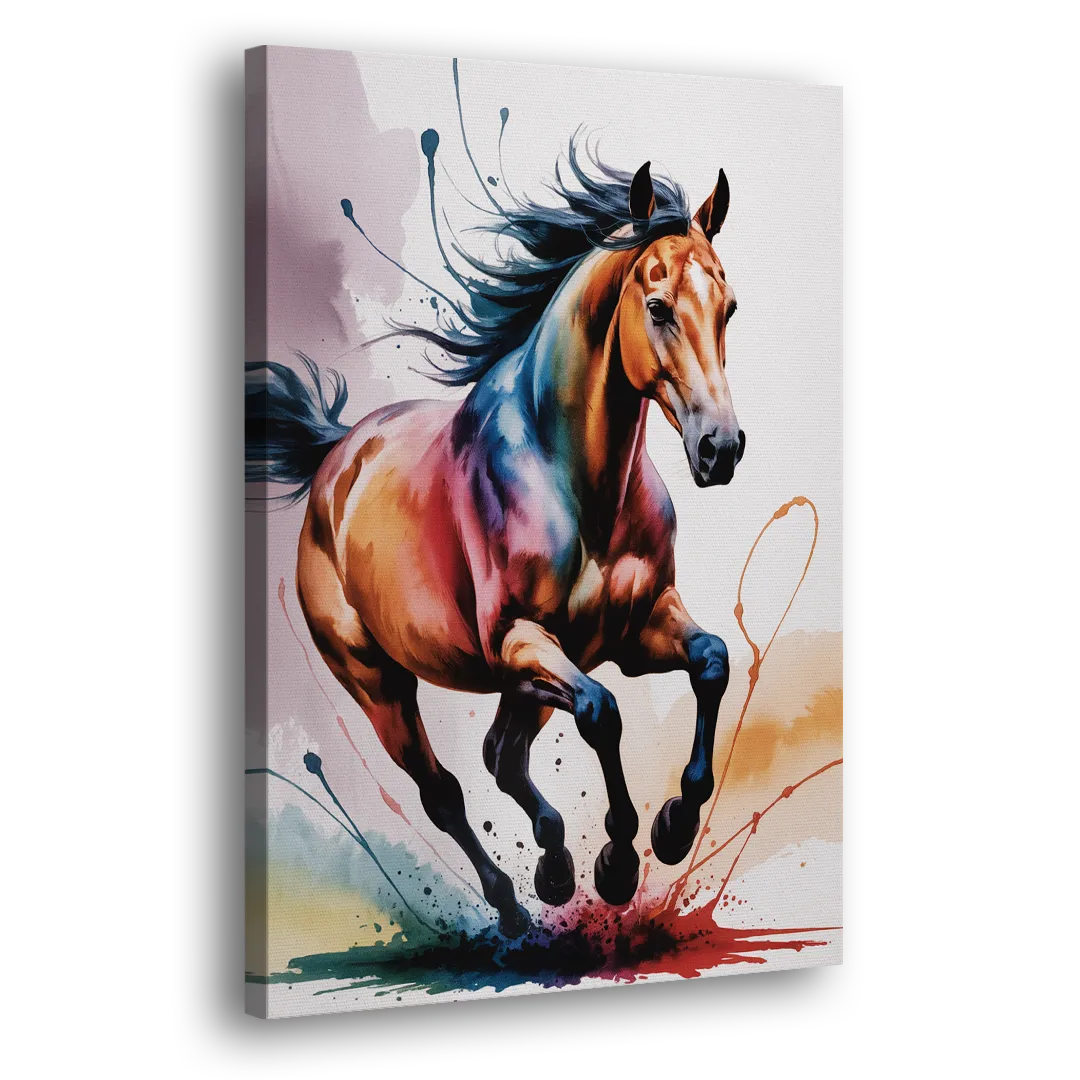 Majestic Galloping Horse Side - Canvas Wall Art