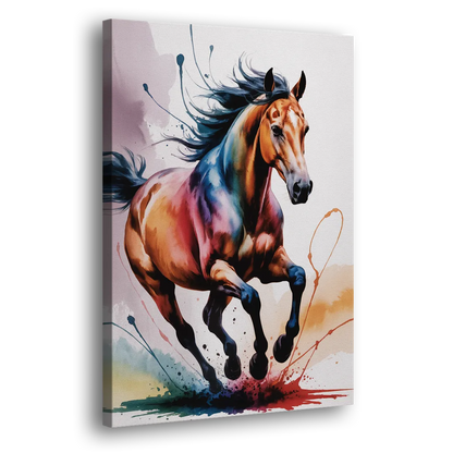 Majestic Galloping Horse Side - Canvas Wall Art