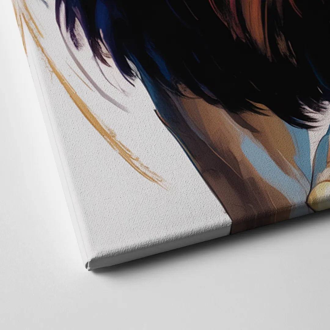 Majestic Roaring Lion Canvas Close Up