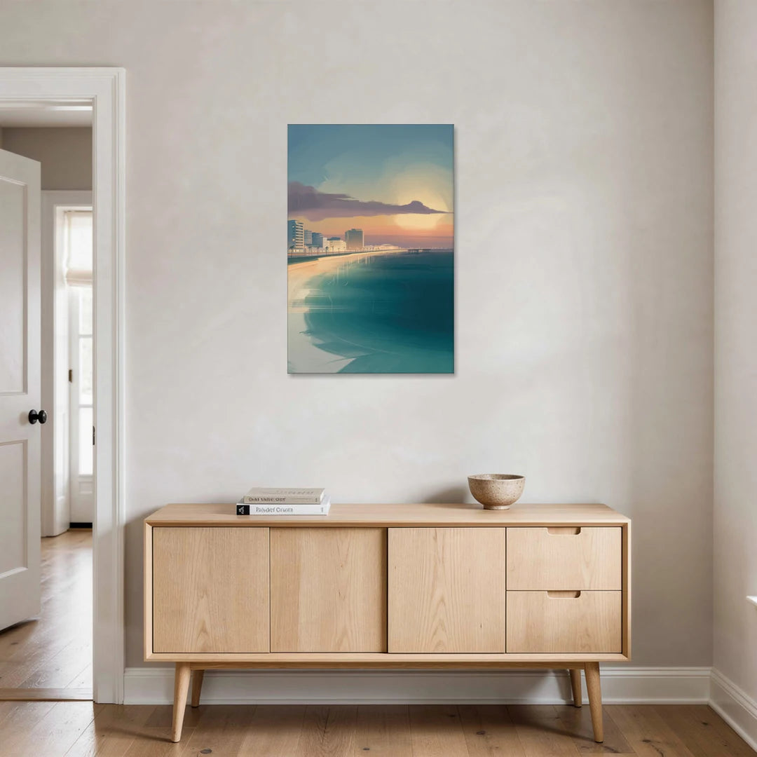 Malecón Tajamar Sunset - Canvas Wall Art - Coffee Table - 24x36