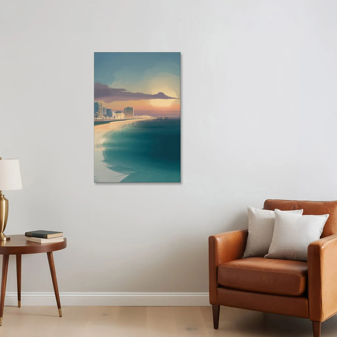 Malecón Tajamar Sunset - Canvas Wall Art - Sofa - 24x36