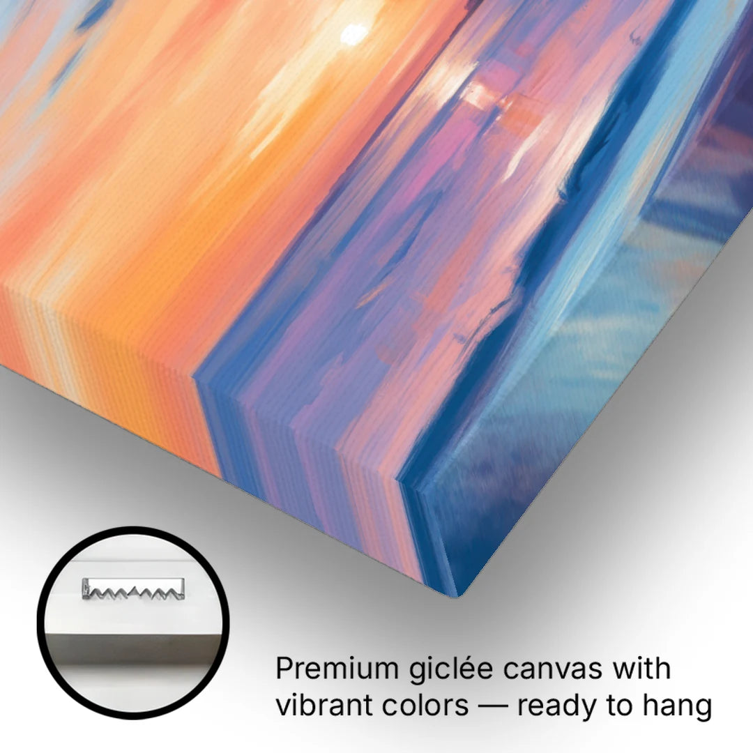 Malecon Campeche Sunset - Canvas Wall Art - Gallery Wrap Corner