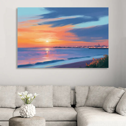 Malecon Campeche Sunset Living Room - Canvas Wall Art