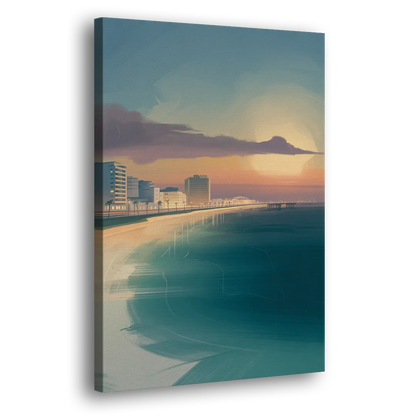 Malecón Tajamar Sunset Side - Canvas Wall Art