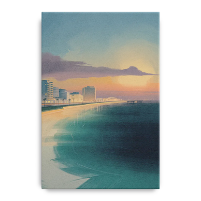 Malecón Tajamar Sunset Front - Canvas Wall Art