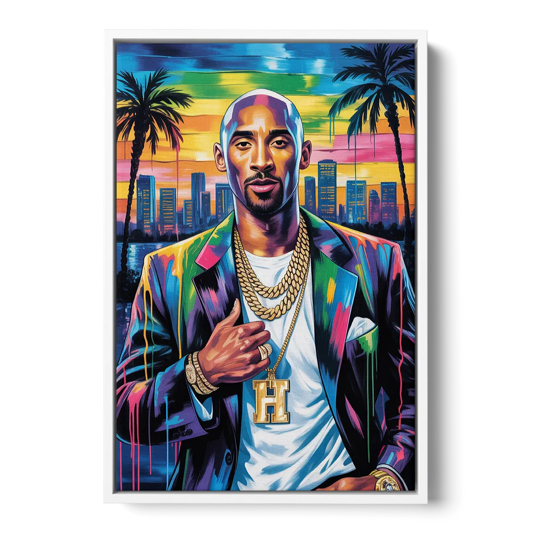 Mamba 2.0 Front - White Canvas Wall Art