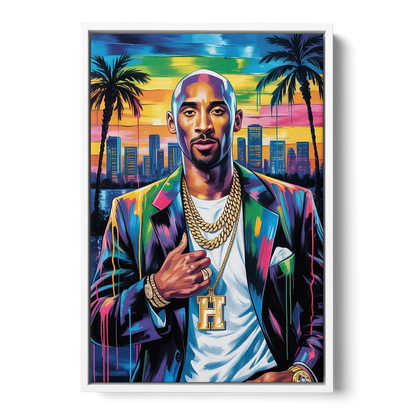 Mamba 2.0 Front - White Canvas Wall Art