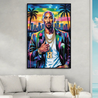 Mamba 2.0 Sitting Room - Black Canvas Wall Art