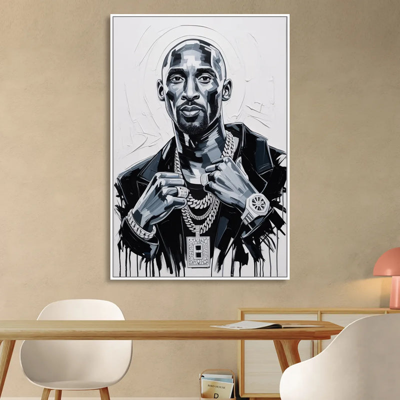 Mamba Living Room - White Canvas Wall Art