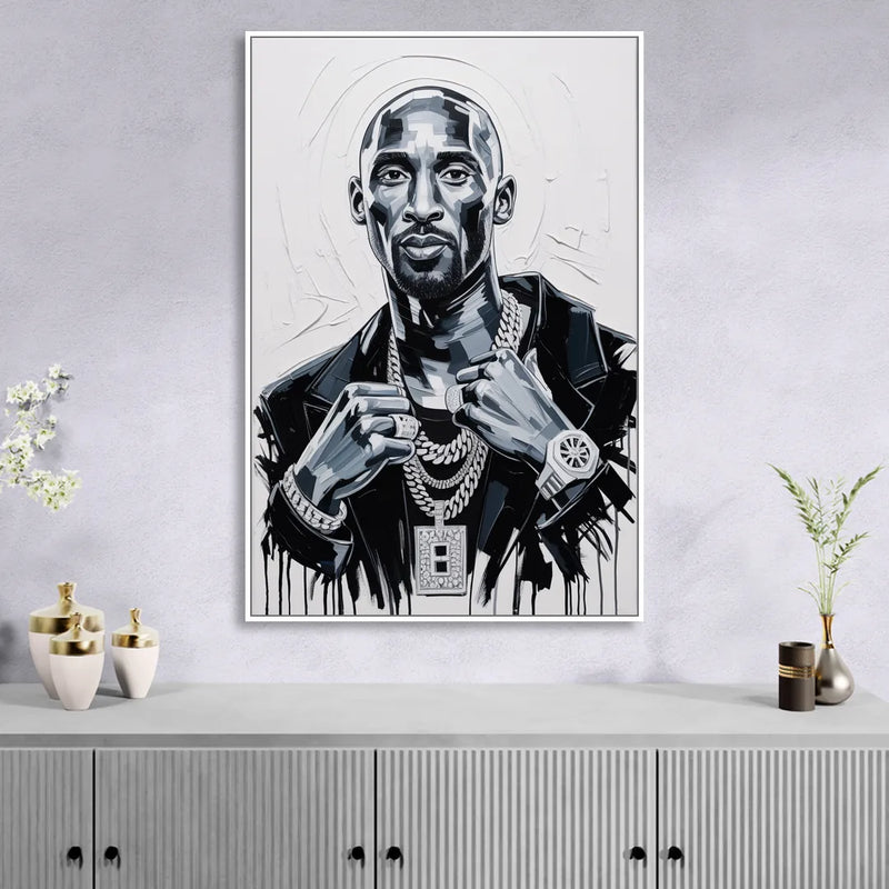 Mamba Sitting Room - White Canvas Wall Art