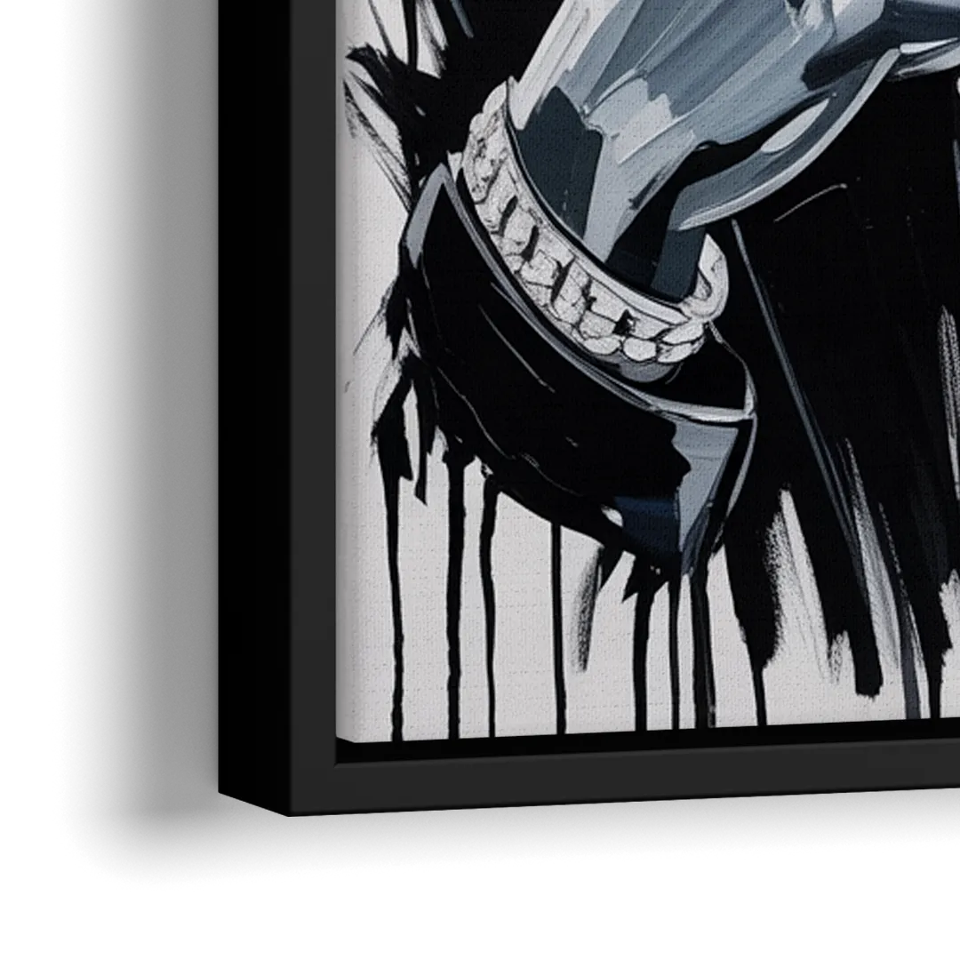Mamba - Close-Up Black Frame Canvas