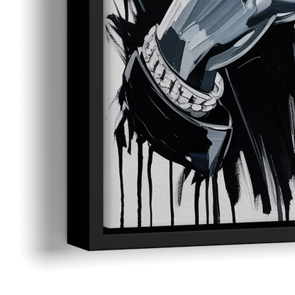 Mamba - Close-Up Black Frame Canvas