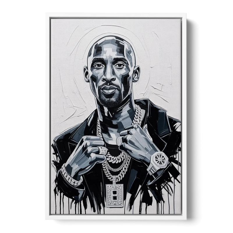 Mamba Front - White Canvas Wall Art