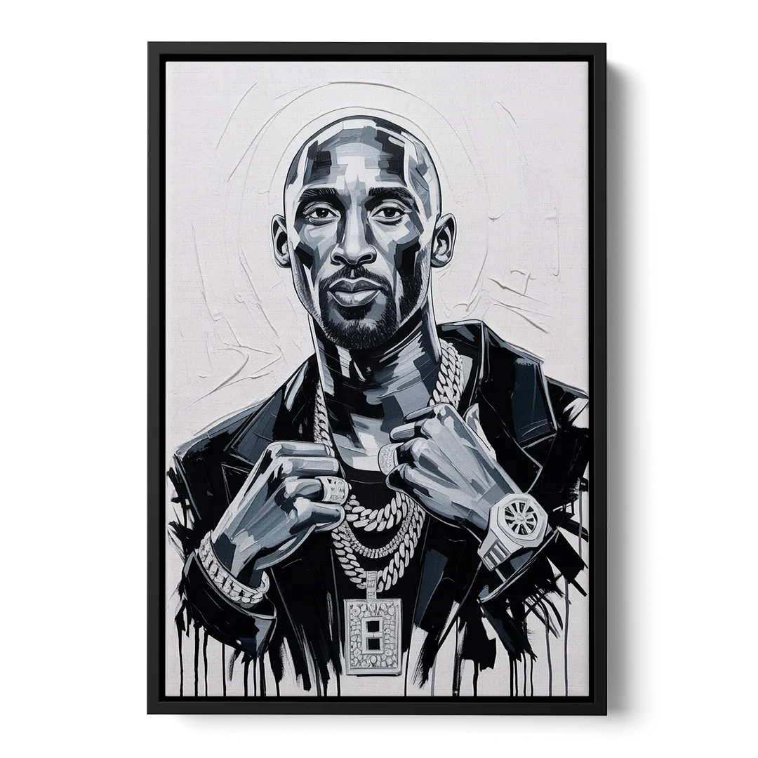 Mamba - Black Frame Canvas