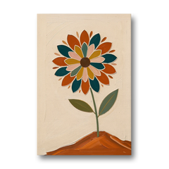Mandala Wall Art Bloom on a Clay Hill - Canvas Wall Art - Front