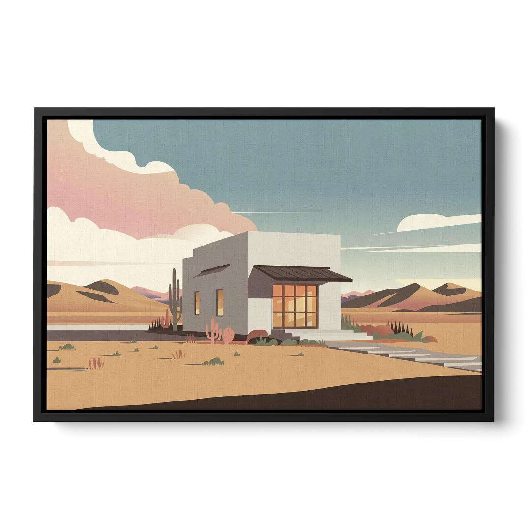 Marfa Artistic Vibes Front - Black Canvas Wall Art