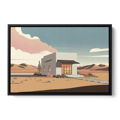 Marfa Artistic Vibes Front - Black Canvas Wall Art