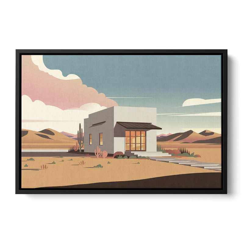 Marfa Artistic Vibes Front - Black Canvas Wall Art