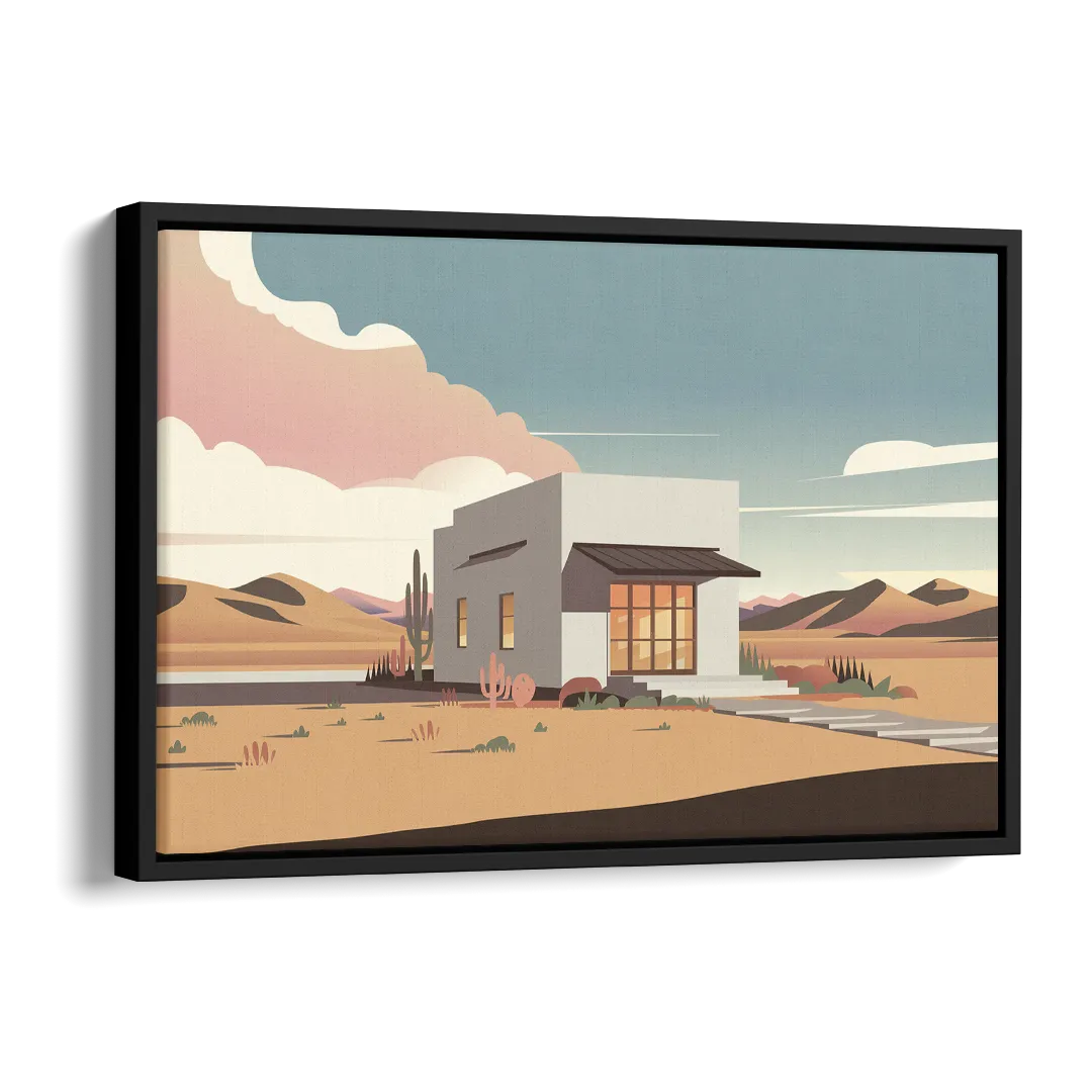 Marfa Artistic Vibes Side - Black Canvas Wall Art