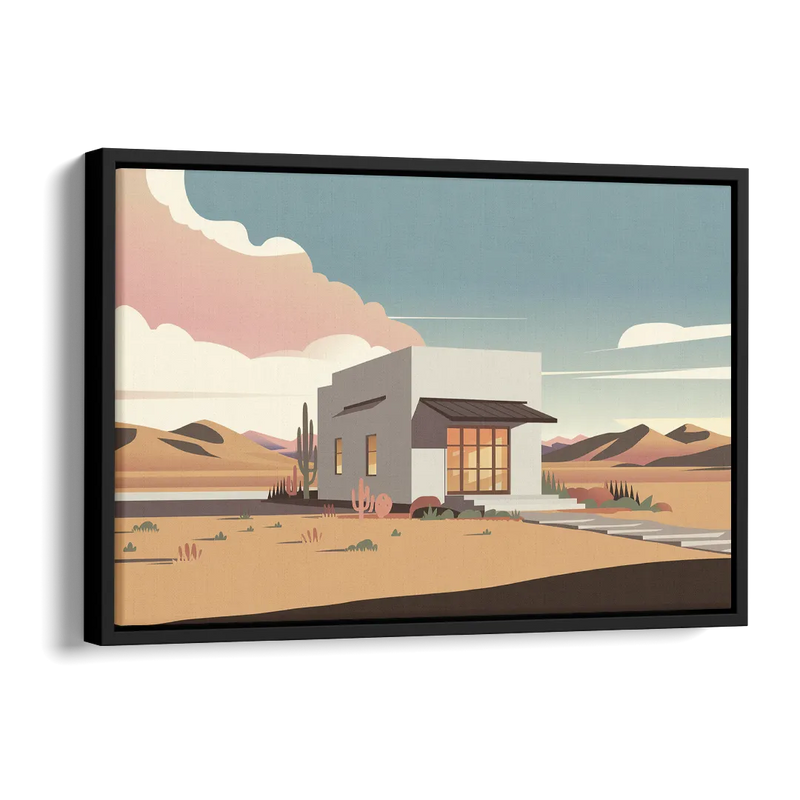 Marfa Artistic Vibes Side - Black Canvas Wall Art