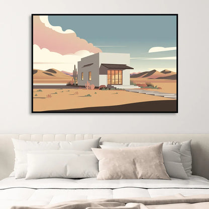 Marfa Artistic Vibes Living Room - Black Canvas Wall Art