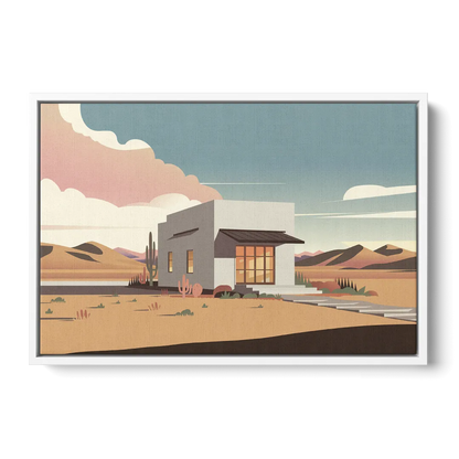 Marfa Artistic Vibes Front - White Canvas Wall Art