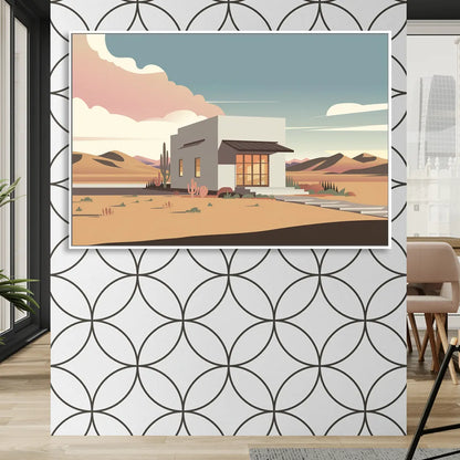 Marfa Artistic Vibes Sitting Room - White Canvas Wall Art