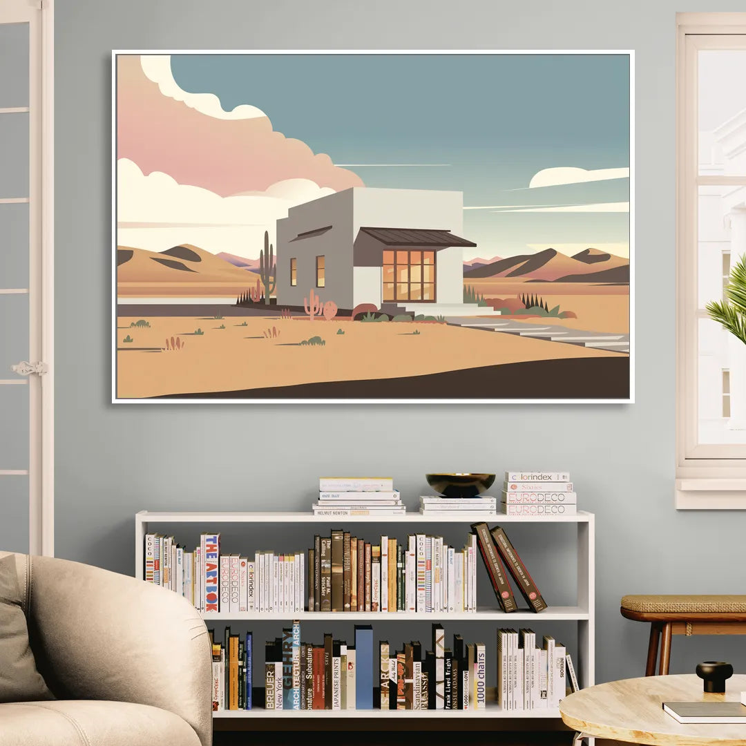 Marfa Artistic Vibes Living Room - White Canvas Wall Art