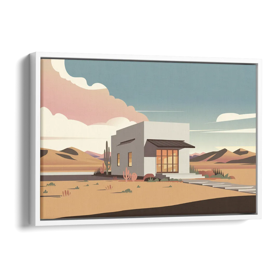 Marfa Artistic Vibes Side - White Canvas Wall Art