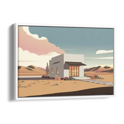 Marfa Artistic Vibes Side - White Canvas Wall Art