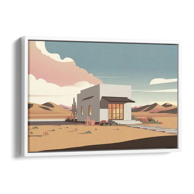 Marfa Artistic Vibes Side - White Canvas Wall Art