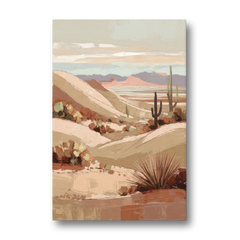Marfa Desert Landscape - Canvas Wall Art - Front
