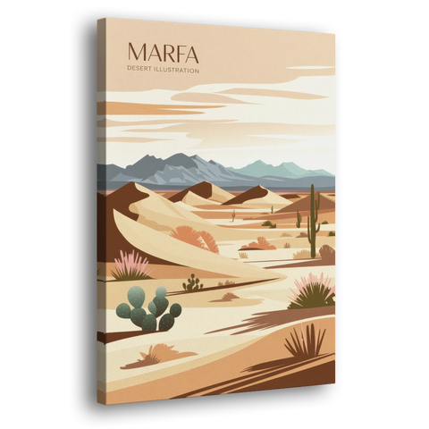 Marfa Desert Modern - Canvas Wall Art - Side